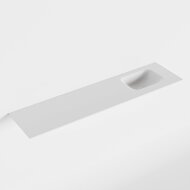 MONDIAZ LEX Talc solid surface inleg wastafel voor toiletmeubel 120cm. Positie wasbak rechts