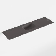 MONDIAZ LEX Dark_grey solid surface inleg wastafel voor toiletmeubel 110cm. Positie wasbak midden