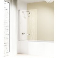Huppe Design Elegance 2-delige Badklapwand Links 100x150 Cm. Matzilver-helder Glas