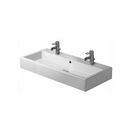 Duravit Vero Meubelwastafel 2 Kraangaten Wondergliss 100x47x17.5 cm Rechthoek Keramiek Glanzend Wit