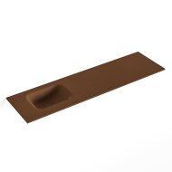 MONDIAZ LEX Rust solid surface inleg wastafel voor toiletmeubel 110cm. Positie wasbak links
