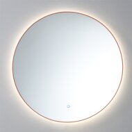Spiegel Sanilux Rond Met LED Verlichting 3 Kleuren Instelbaar & Dimbaar 80cm Brons