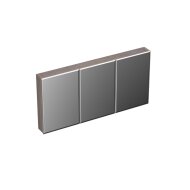 Spiegelkast Forzalaqua Uni 140x68.5x12.5 Cm 3 Deuren Tweezijdig Spiegel Eiken Silver Grey