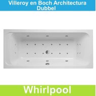 Ligbad Villeroy & Boch Architectura 190x90 cm Balboa Whirlpool systeem Dubbel | Tegeldepot.nl