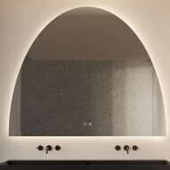 Spiegel Gliss Design Eos 100x120cm Met Ronding Naar Boven En Spiegelverwarming