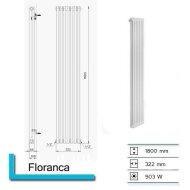 Designradiator Plieger Florence 903 Watt Zijaansluiting 180x32,2 cm Black Graphite