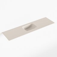 MONDIAZ LEX Linen solid surface inleg wastafel voor toiletmeubel 110cm. Positie wasbak midden