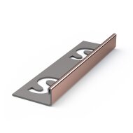 Tegelprofiel Faktum Recht RVS Rosé Goud Glans 11 mm - 250 cm