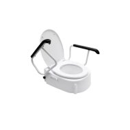 Toiletverhoger Handicare Linido met Deksel en Armleuningen Universeel 10 cm Wit (draagvermogen tot 130 kg)