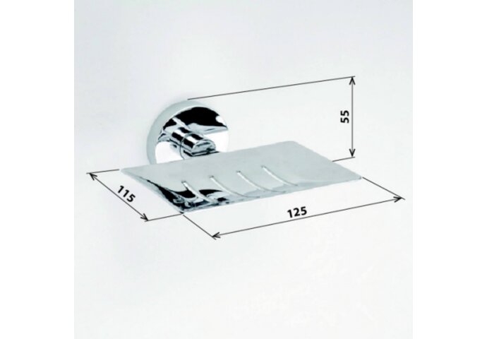 Zeephouder Sapho X-Round Hangend 12.5x5.5 cm Chroom