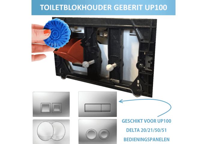 stortbui Experiment Viva Toiletblokhouder tbv Geberit up100 (delta drukplaten) | Tegeldepot.nl