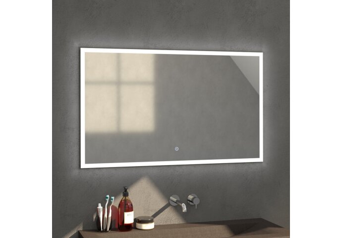 Grondig Infrarood Eenvoud Badkamerspiegel met LED Verlichting Sanitop Edge 118x70x3 cm