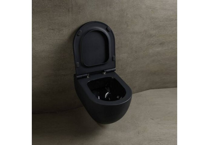 Geberit UP320 Toiletset Civita Black Rimless Mat Zwart Met Drukplaat